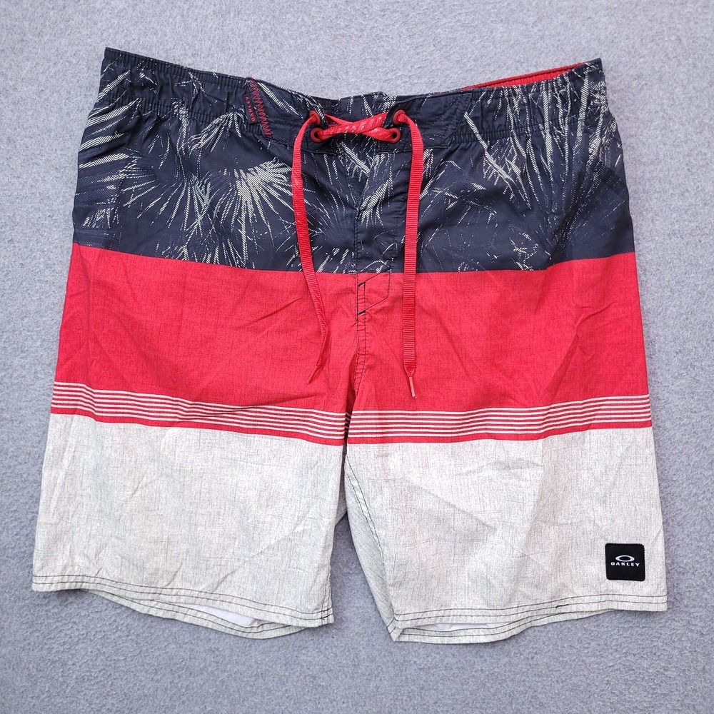 Oakley Boardshorts Sz XL Drawstring Colorblock Mens